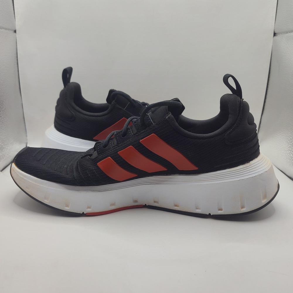 Adidas Swift Run 23 Running Shoes Mens 7.5 Black Mesh Scarlet Red IG4706 - Picture 4 of 10